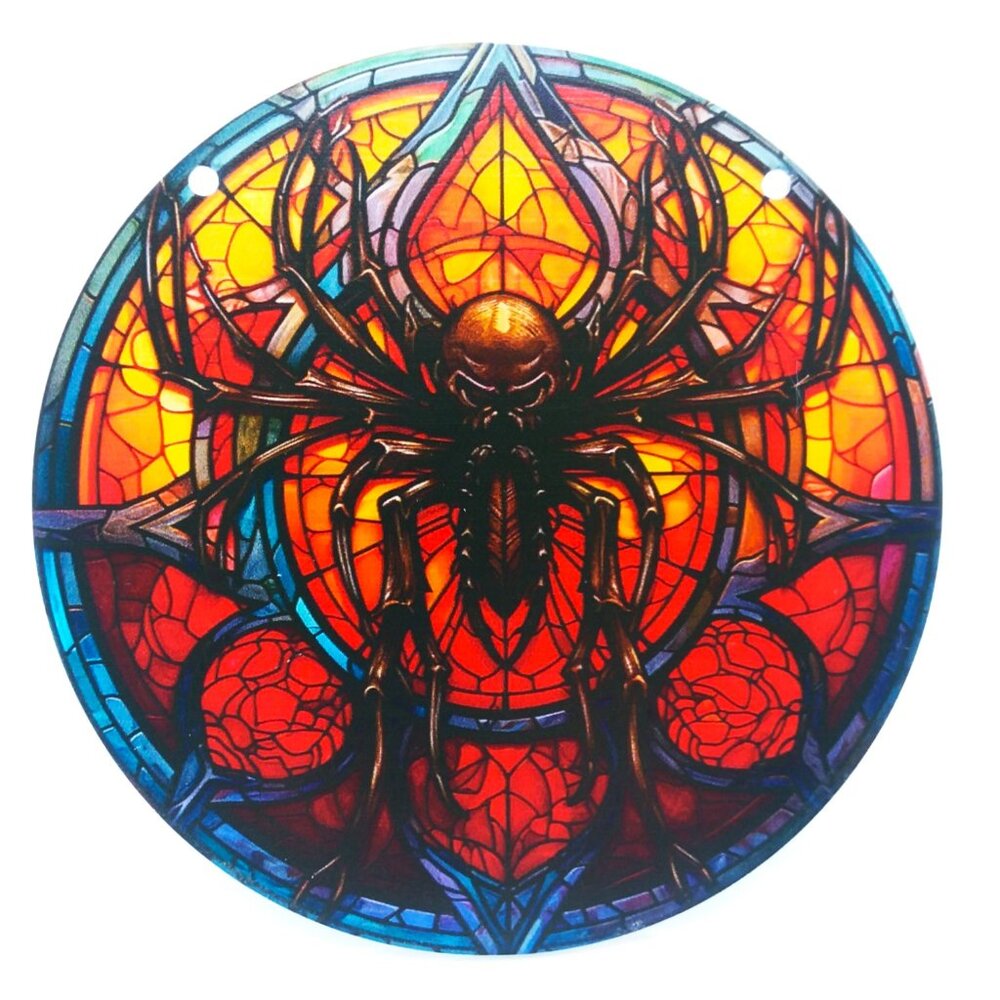 Spider Web Suncatcher Halloween Pumpkin Scary Spooky Horror Hanging Decoration